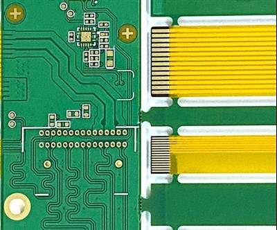 Carte PCB rigide-flexible simple face à deux couches